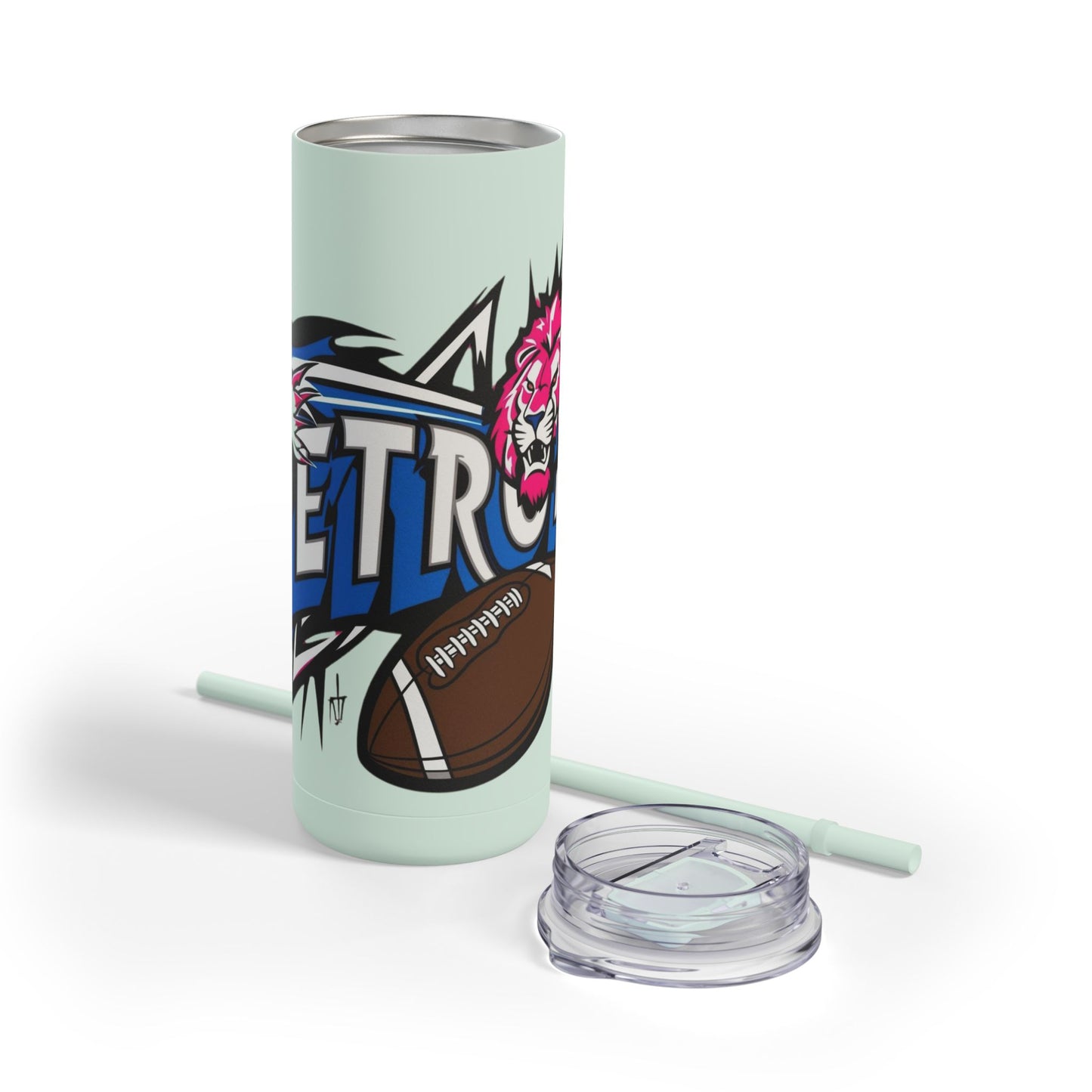 Skinny Matte Tumbler, 20oz- Detroit Lions