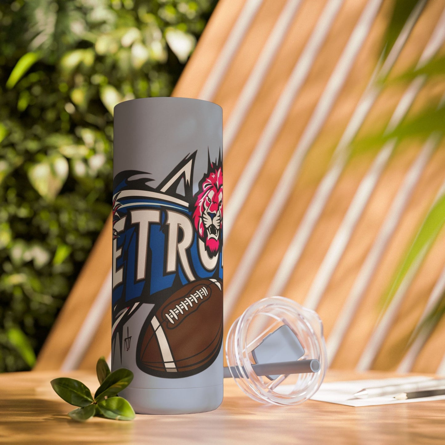 Skinny Matte Tumbler, 20oz- Detroit Lions