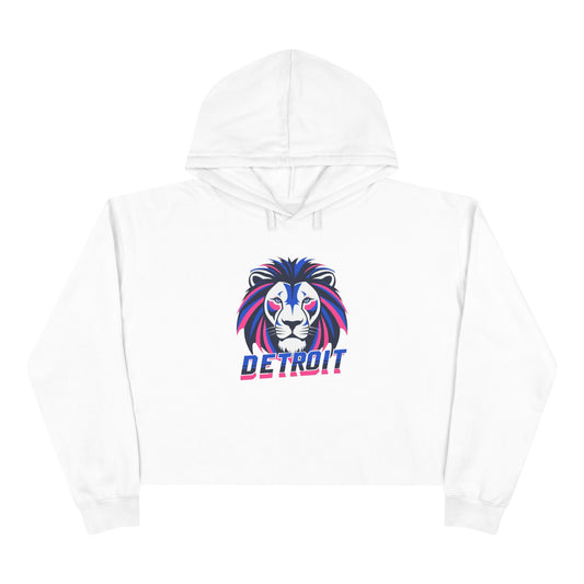 Detroit "Lions Pride" Crop Hoodie - Women's