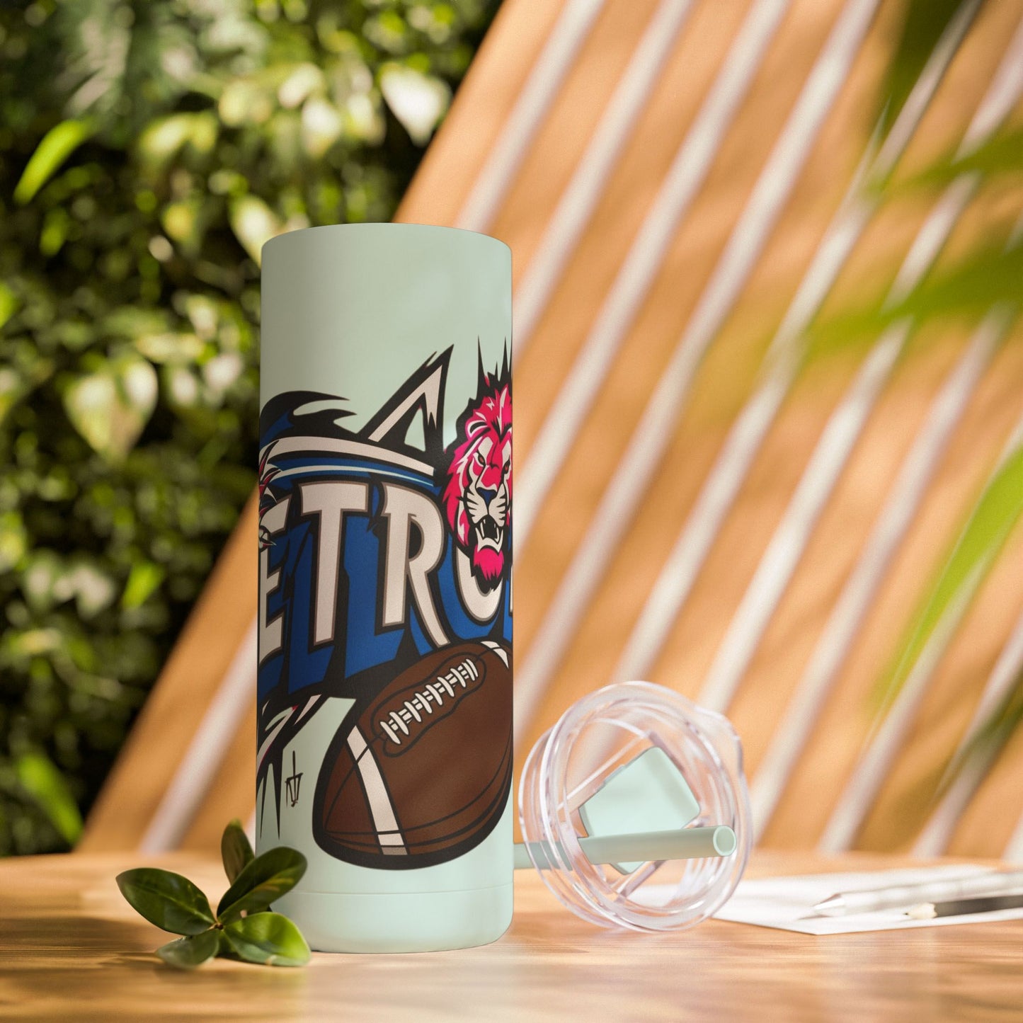 Skinny Matte Tumbler, 20oz- Detroit Lions