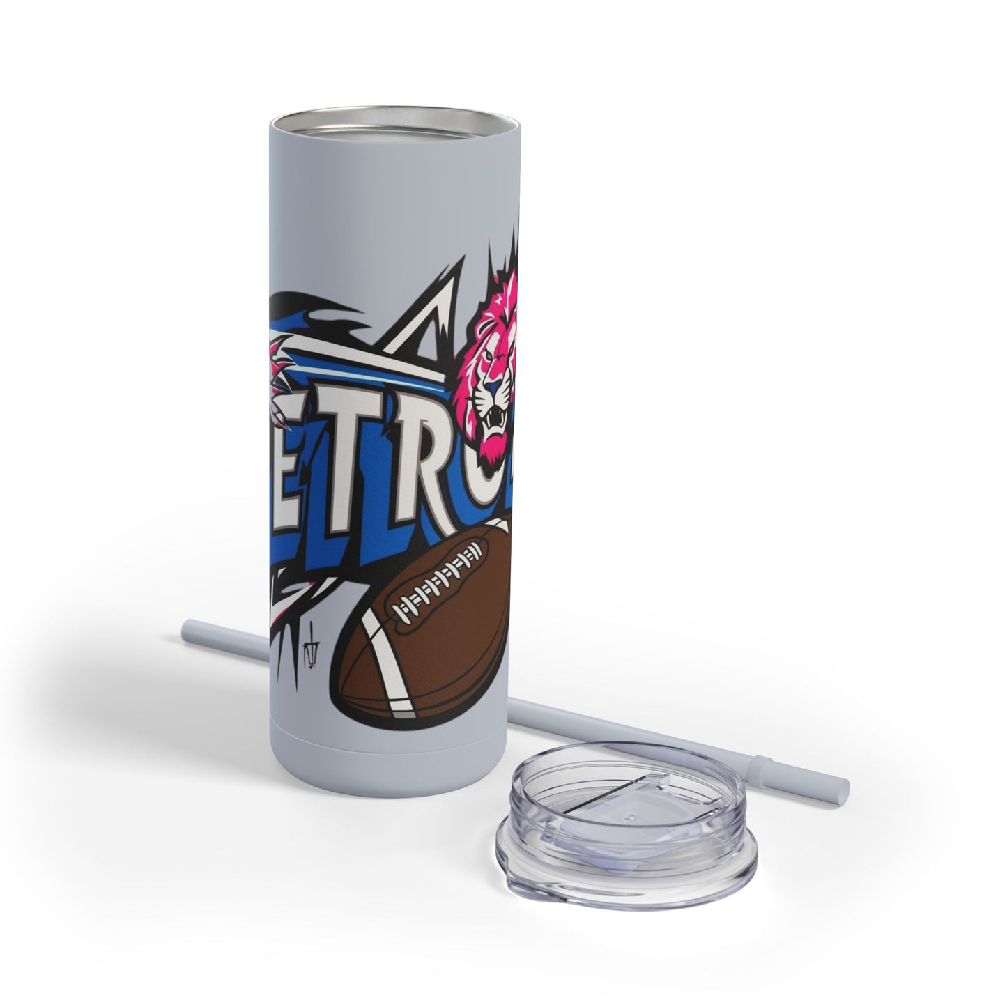 Skinny Matte Tumbler, 20oz- Detroit Lions