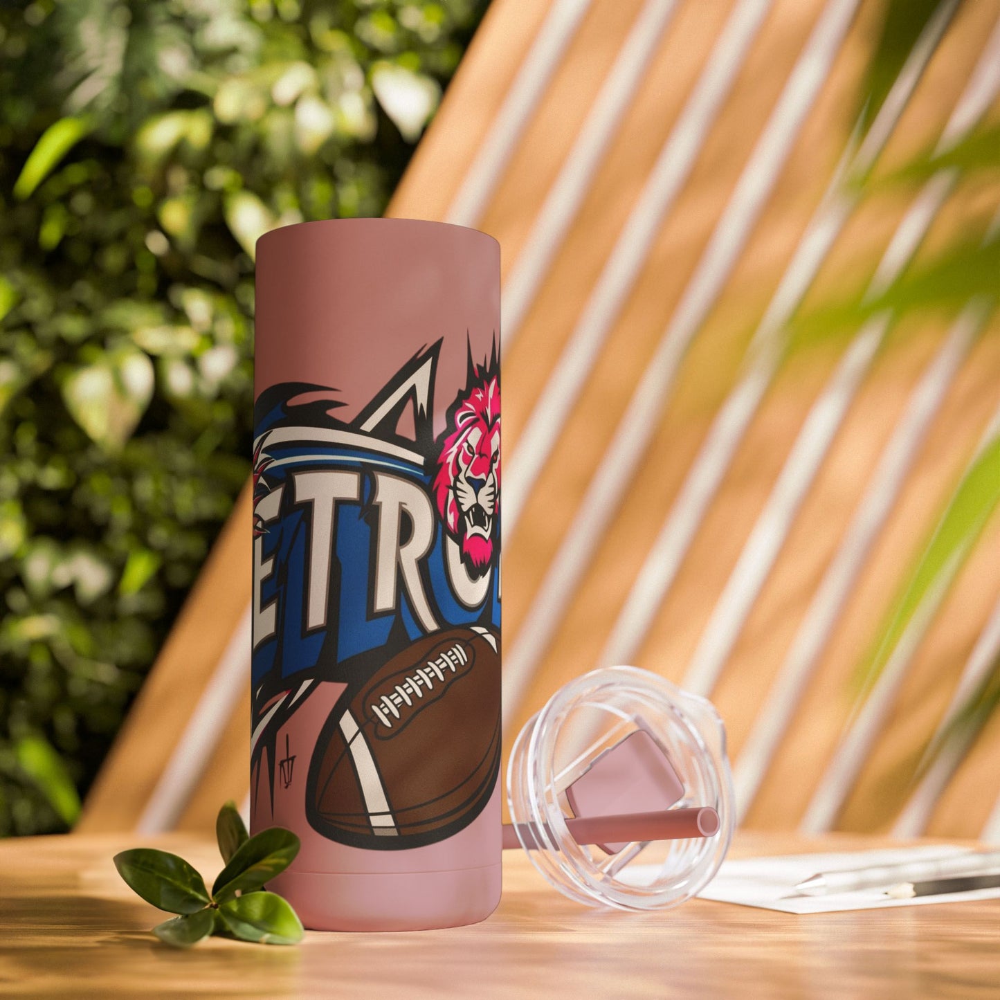 Skinny Matte Tumbler, 20oz- Detroit Lions