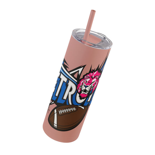 Skinny Matte Tumbler, 20oz- Detroit Lions