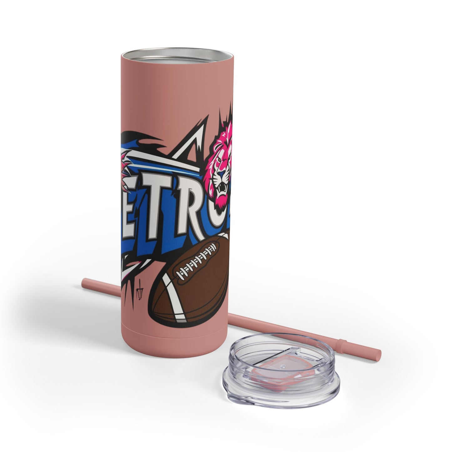 Skinny Matte Tumbler, 20oz- Detroit Lions