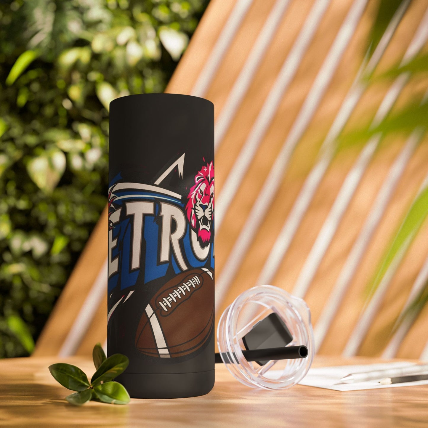 Skinny Matte Tumbler, 20oz- Detroit Lions